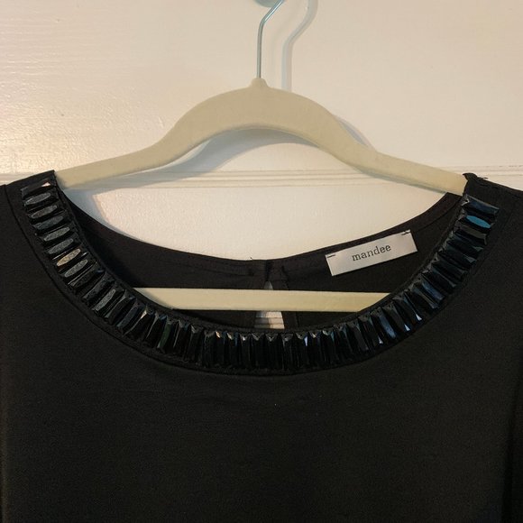 Mandee Dressy T-Shirt with Neckline Beading - Picture 3 of 8